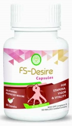 FS-Desire Capsules – Treats Pre-mature Ejaculation, Impotency, Sexual Insufficiency, Clears Away Sexual Dysfunction || Product Description ||Dosage